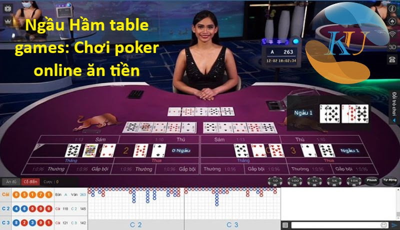 Ngầu Hầm table games: Chơi poker online ăn tiền